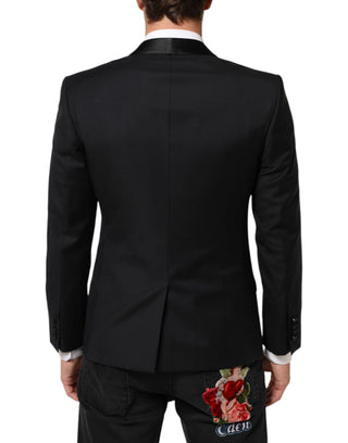 Blazer de traje para hombre negro GOLD con 1 botón