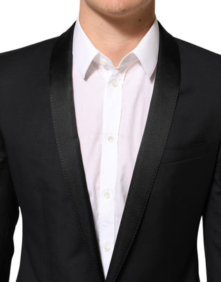 Blazer de traje para hombre negro GOLD con 1 botón