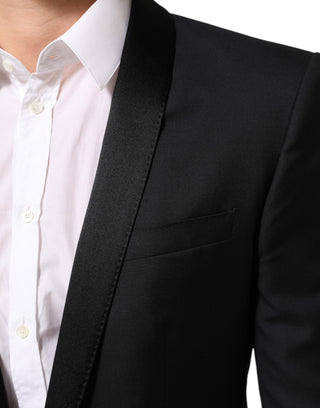 Blazer de traje para hombre negro GOLD con 1 botón