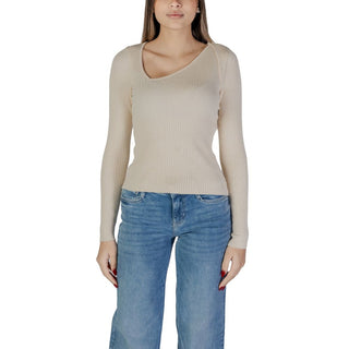 Beiges Viskose-Sweatshirt