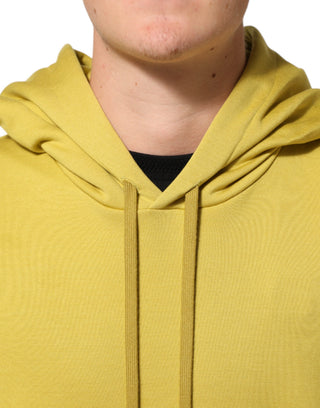 Gelbes Logo Baumwoll-Kapuzenpullover