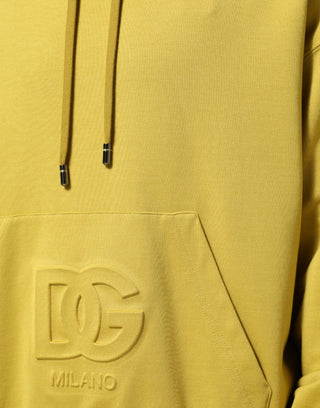 Gelbes Logo Baumwoll-Kapuzenpullover