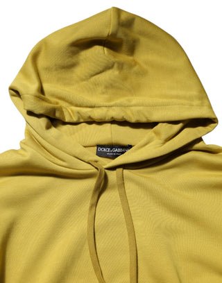 Gelbes Logo Baumwoll-Kapuzenpullover