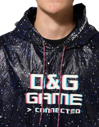Blaues D&G Game Kapuzen-Sweatshirt für Herren