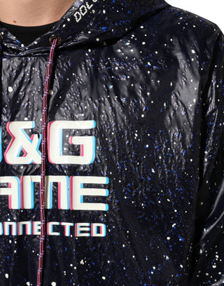 Blaues D&G Game Kapuzen-Sweatshirt für Herren