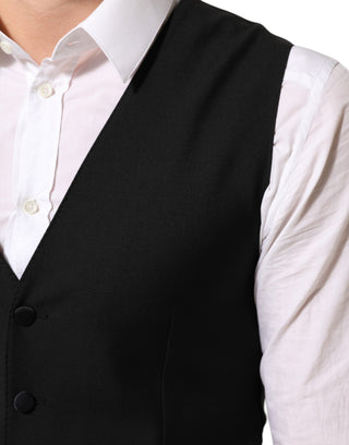 Schwarze Wollweste für formelle Herren