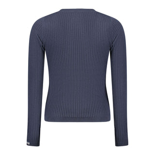 Blauer Damenpullover aus Baumwolle