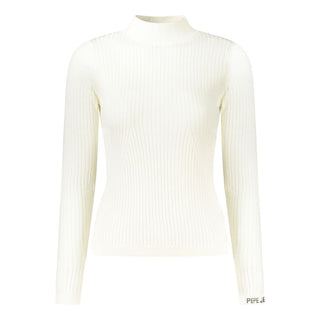 Weißer Damenpullover aus Baumwolle