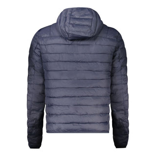 Blaue Herrenjacke aus Polyester