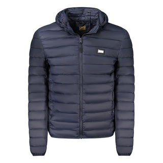 Blu Polyester Men Jacket