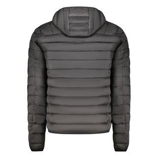 Chaqueta negra de poliéster para hombre