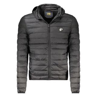 Chaqueta negra de poliéster para hombre