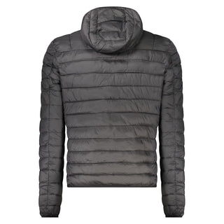 Chaqueta negra de poliéster para hombre