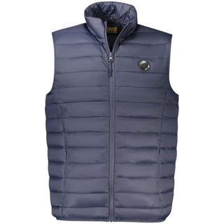 Blu Polyester Men's Jacket