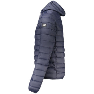Blu Polyester Men Jacket