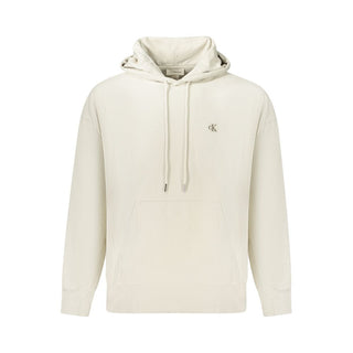 Beigefarbener Kapuzenpullover aus Baumwolle für Herren