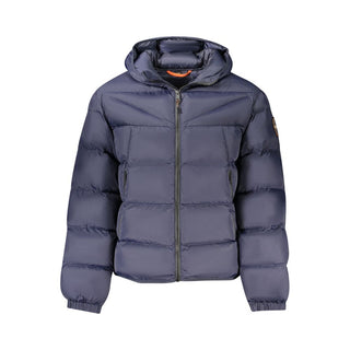 Blaue Polyamid-Herrenjacke