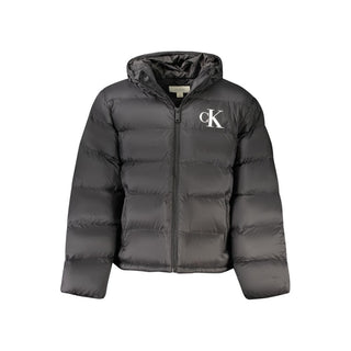 Schwarze Herrenjacke aus Polyamid