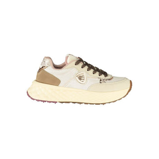 Beiger Leder-Sneaker für Damen