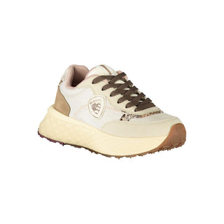 Beiger Leder-Sneaker für Damen