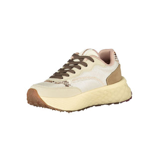 Beiger Leder-Sneaker für Damen