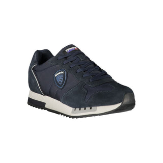 Blaue Herren-Sneaker aus Polyurethan
