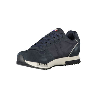 Blaue Herren-Sneaker aus Polyurethan
