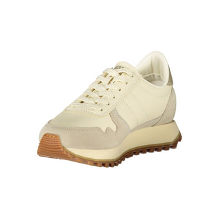 Beiger Leder-Sneaker für Damen