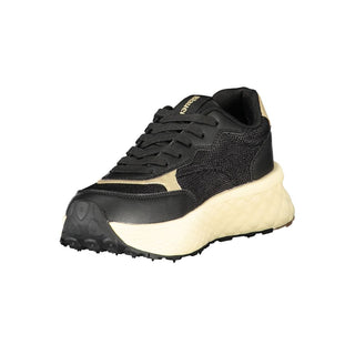 Schwarze Leder-Sneaker für Damen