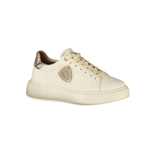 Beiger Polyurethan-Sneaker für Damen