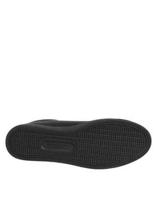 Schwarze Leder-Kristallherz-Sneaker