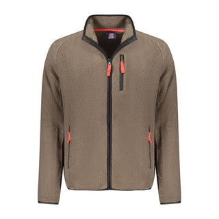 Maronfarbenes Polyester-Sweatshirt für Herren