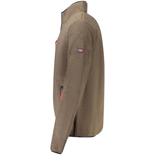 Maronfarbenes Polyester-Sweatshirt für Herren