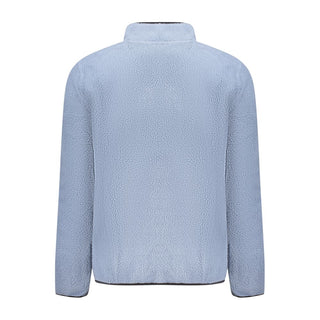Blue Polyester Men Sweatshirt