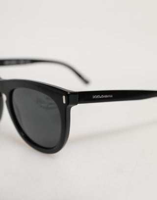 DG4281 Schwarze runde Vollrand-Sonnenbrille
