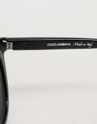 DG4281 Schwarze runde Vollrand-Sonnenbrille