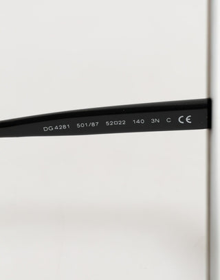 DG4281 Schwarze runde Vollrand-Sonnenbrille