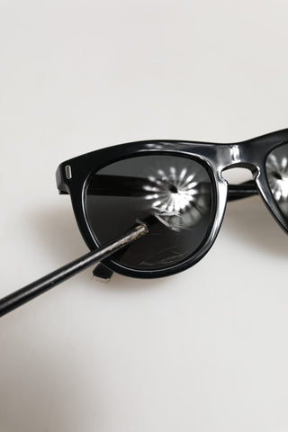 DG4281 Schwarze runde Vollrand-Sonnenbrille