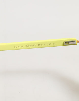 DG4324 gelbe Sonnenbrille mit Spiegelgläsern und Rahmen