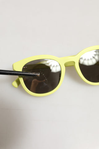 DG4324 gelbe Sonnenbrille mit Spiegelgläsern und Rahmen
