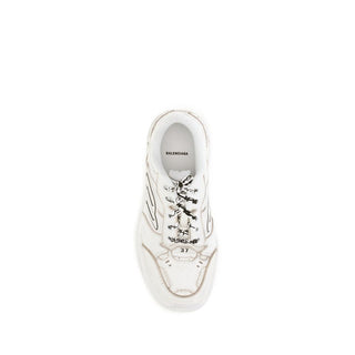 White Calf Leather Bos Taurus Athletic Sneakers