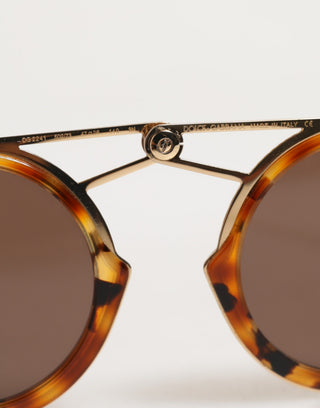 Gold Havana Rahmen DG Fatto A Mano Brillen Sonnenbrille