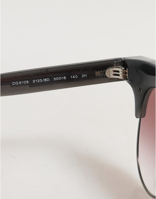 Schwarzrosa verspiegelte Cat-Eye-Pailletten-Sonnenbrille