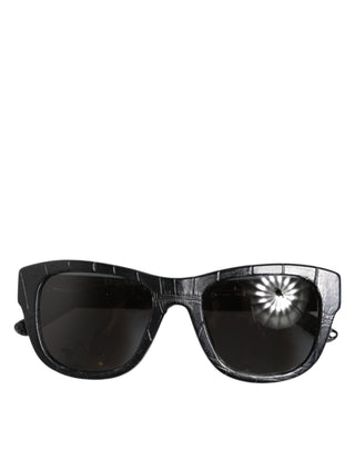 DG4177 Sonnenbrille mit schwarzem Lederrahmen und getönten Gläsern