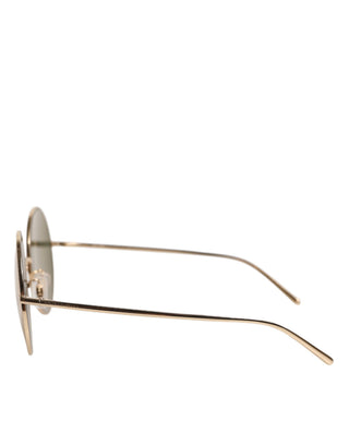 Goldfarbene runde Sonnenbrille