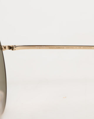 Goldfarbene runde Sonnenbrille