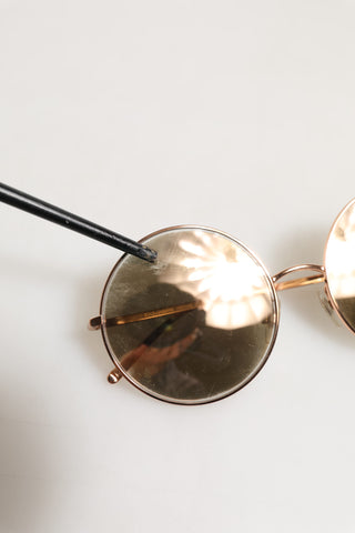 DG2215K Sonnenbrille Gold Metall, runde Gläser
