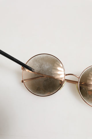 DG2215K Gold Metall Runde Sonnenbrille