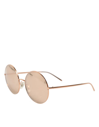DG2215K Goldfarbene Metall-Rundsonnenbrille