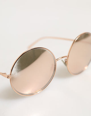 DG2215K Goldfarbene Metall-Rundsonnenbrille